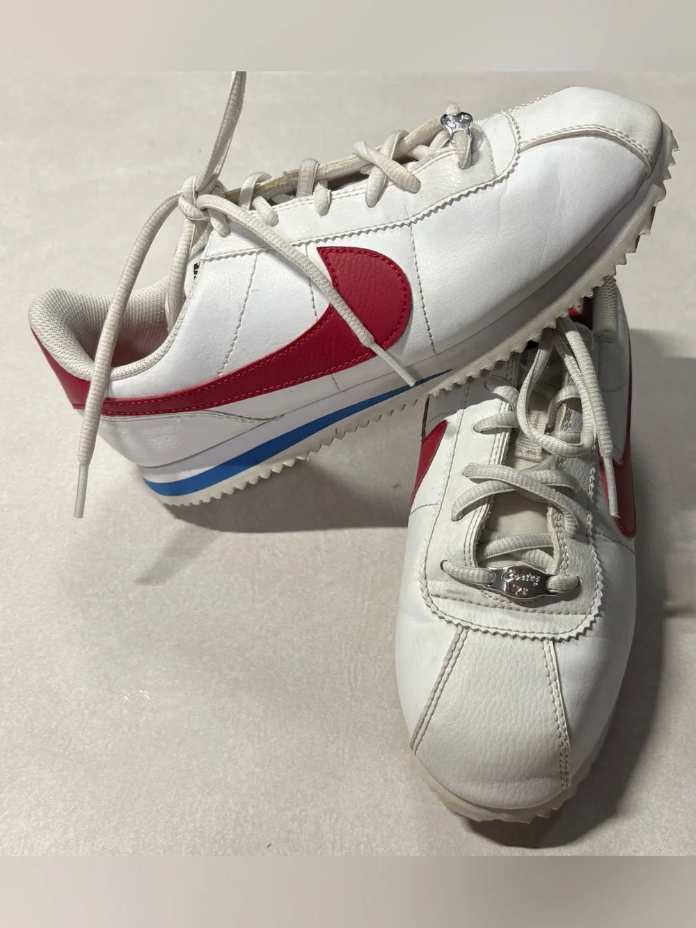 Nike Forest Gump Cortez Sz 6Y 904764-103 White Red Leather